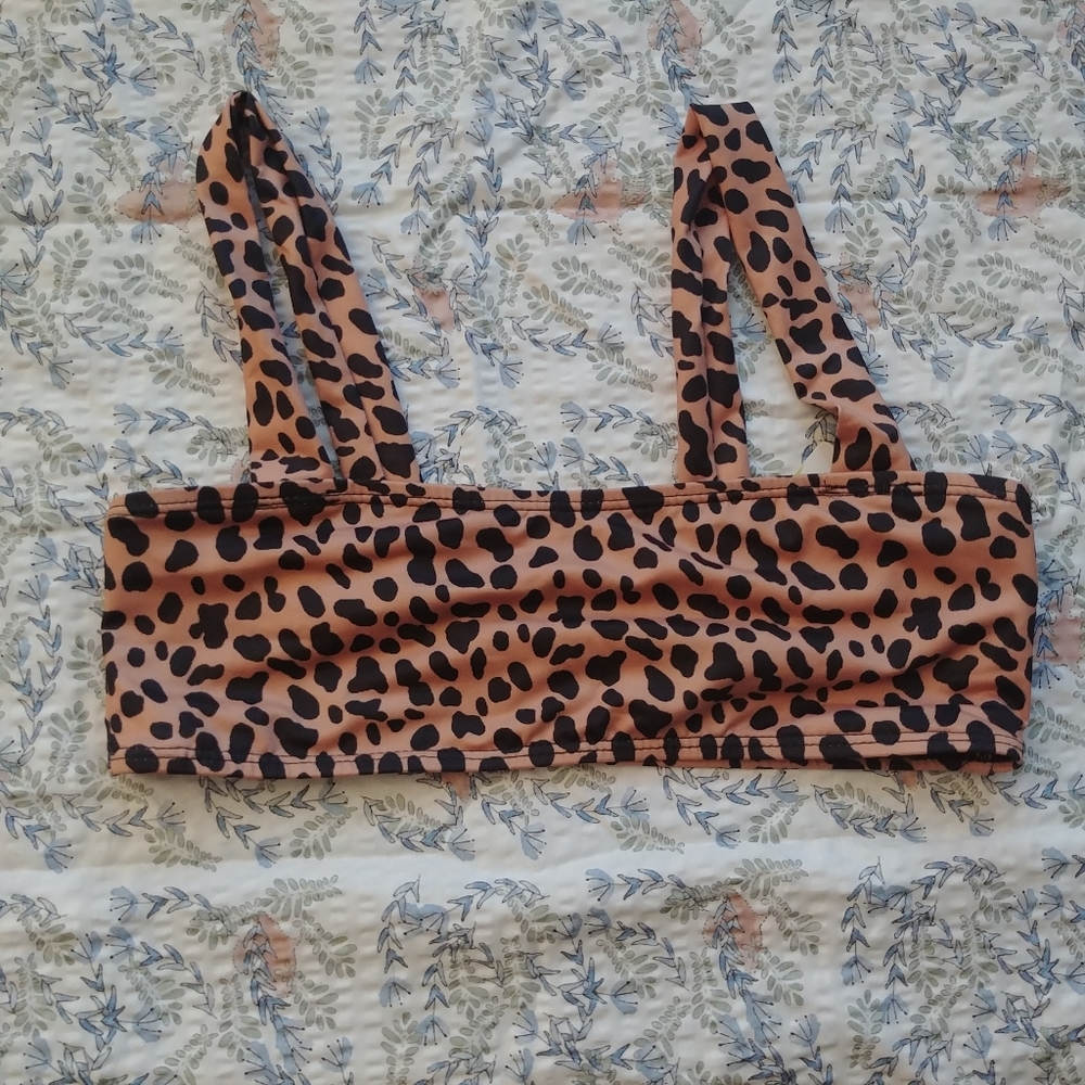 ❗BOGO❗Nasty Gal square neck cheetah bikini